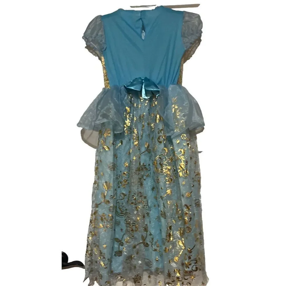 Disney Princess Cinderella Dress Girls SIZE M Blue